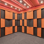 image of the Acoustic Tuning Package inside of a WhisperRoom sound booth