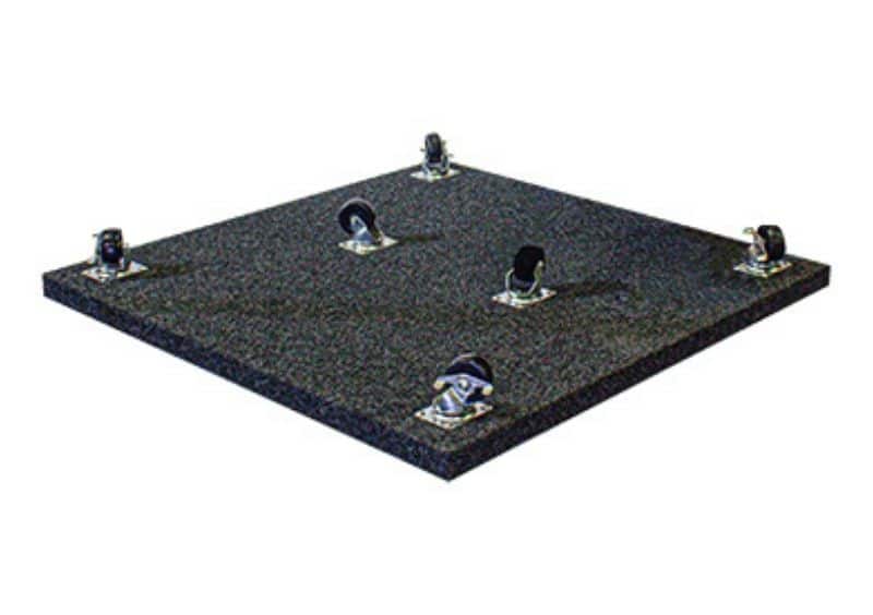 Image of the rolling Caster Plate for a WhisperRoom Sound Isolation Enclosure