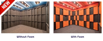 image of wall panels and studio foam from the acoustic tuning package by whisperroom