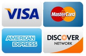 image of Visa, MasterCard, American Express, and Discover logos