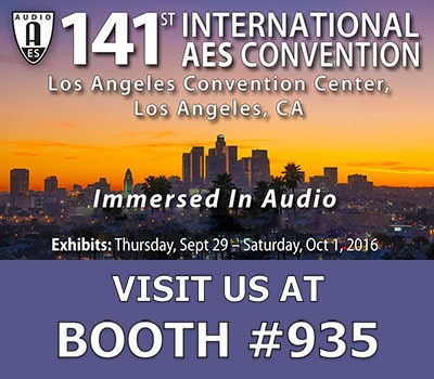 banner ad to promote the 141st AES Convention