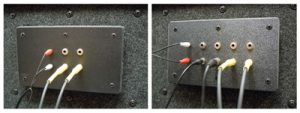 image of two different audio jack panels