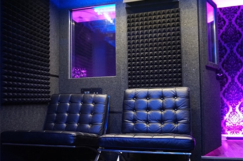The inside of Current Sound WhisperRoom at Studio B in Hollywood