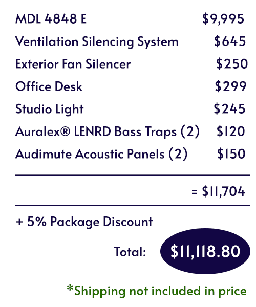 Itemized pricing for the Voice Over Deluxe Package