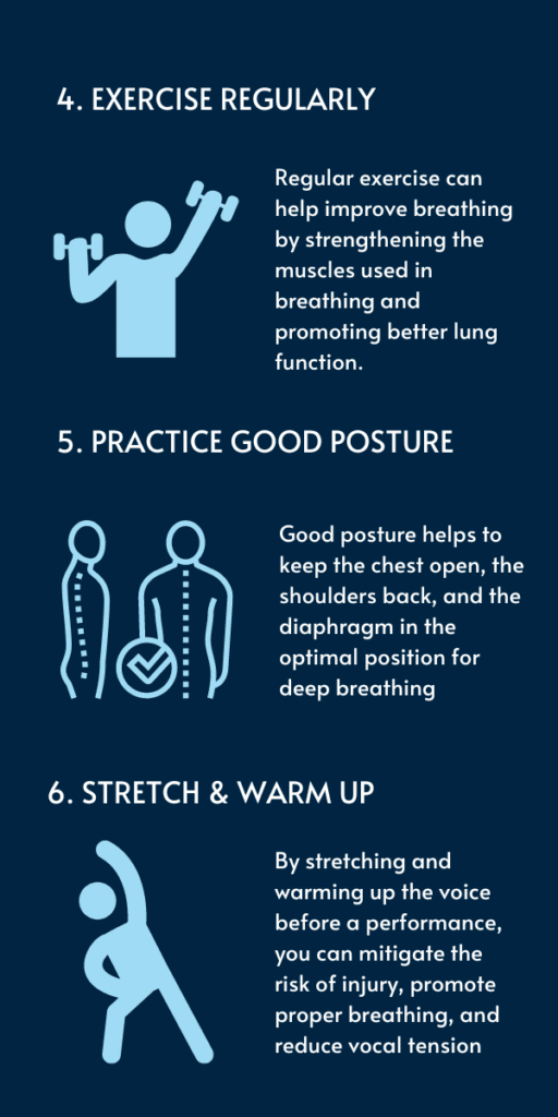 A info graph that explain 3 additional ways to take care of your voice.